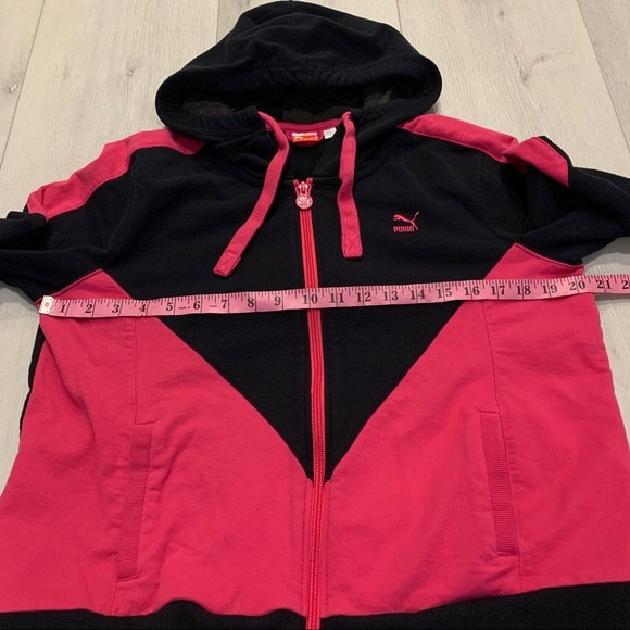 PUMA Full Zip Hoodie Girls Size XL Pink an… - Picture 3 of 10